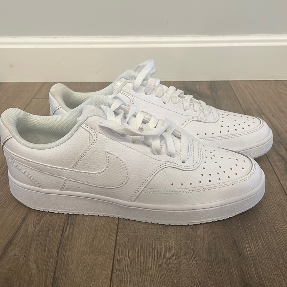 Nike court vision low white sneakers